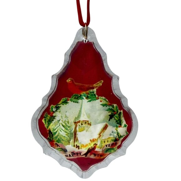 Two's Company Christmas Ornaments Set of 4 Glass Victorian Style Holiday - Picture 6 of 15